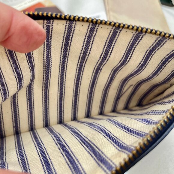 Vintage Coach "Skinny" Bag for cosmetics or jewelry - Navy - Picture 3 of 3